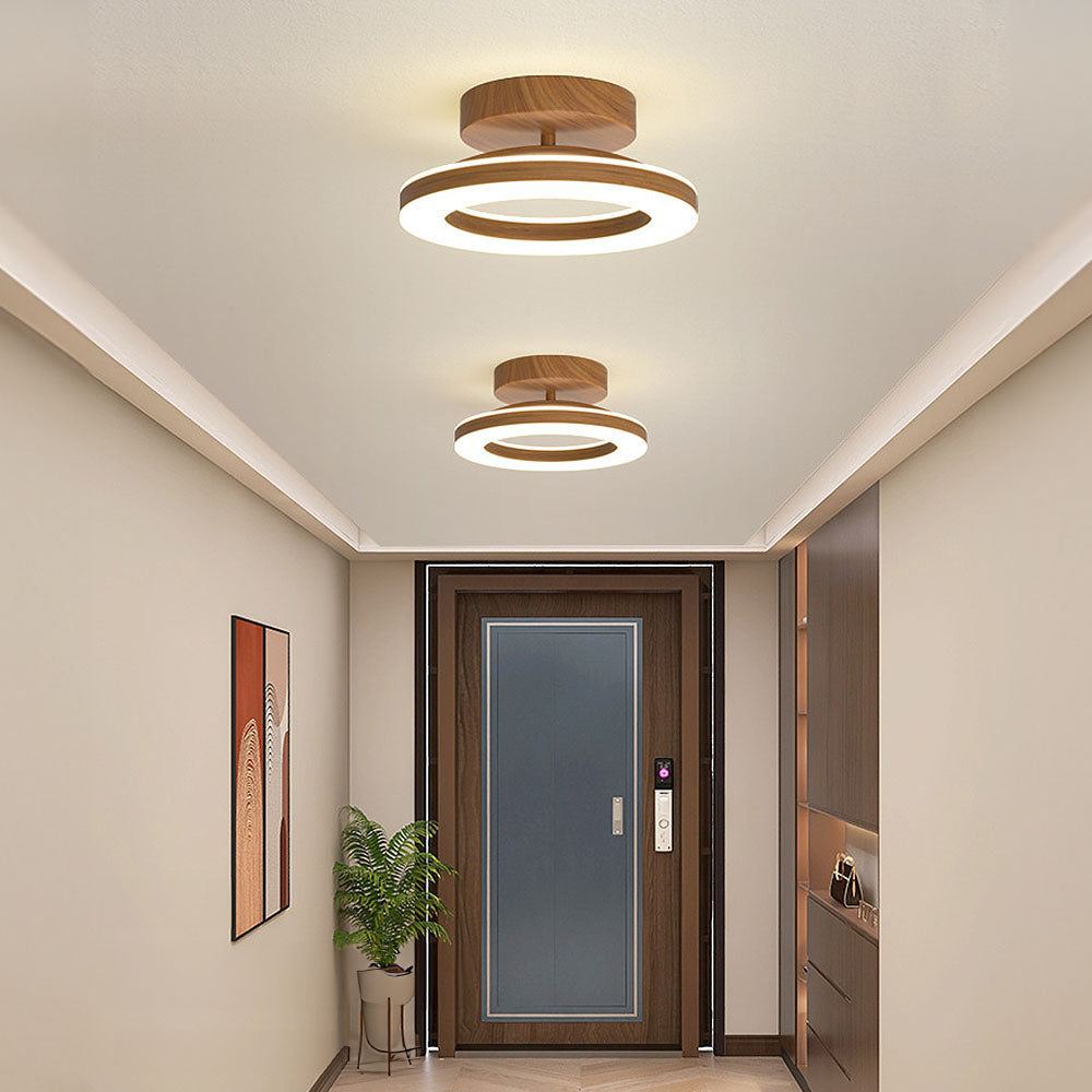 Sleek Round LED Ceiling Light for a Cosy, Modern Entrance