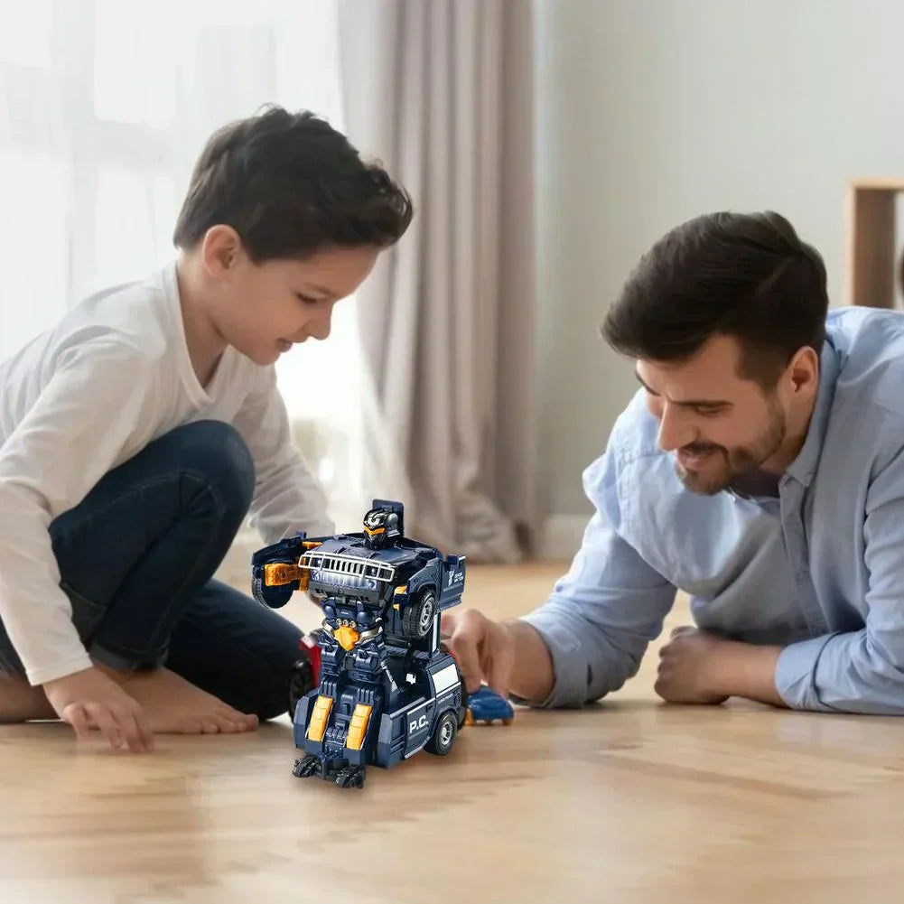 Toycop – 2-In-1 Police Vehicle & Robot With Light & Sound