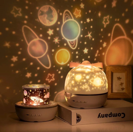 Dreamnova Sphere – Veilleuse et projecteur d'étoiles pour enfants – Aide au sommeil apaisante avec télécommande et minuterie