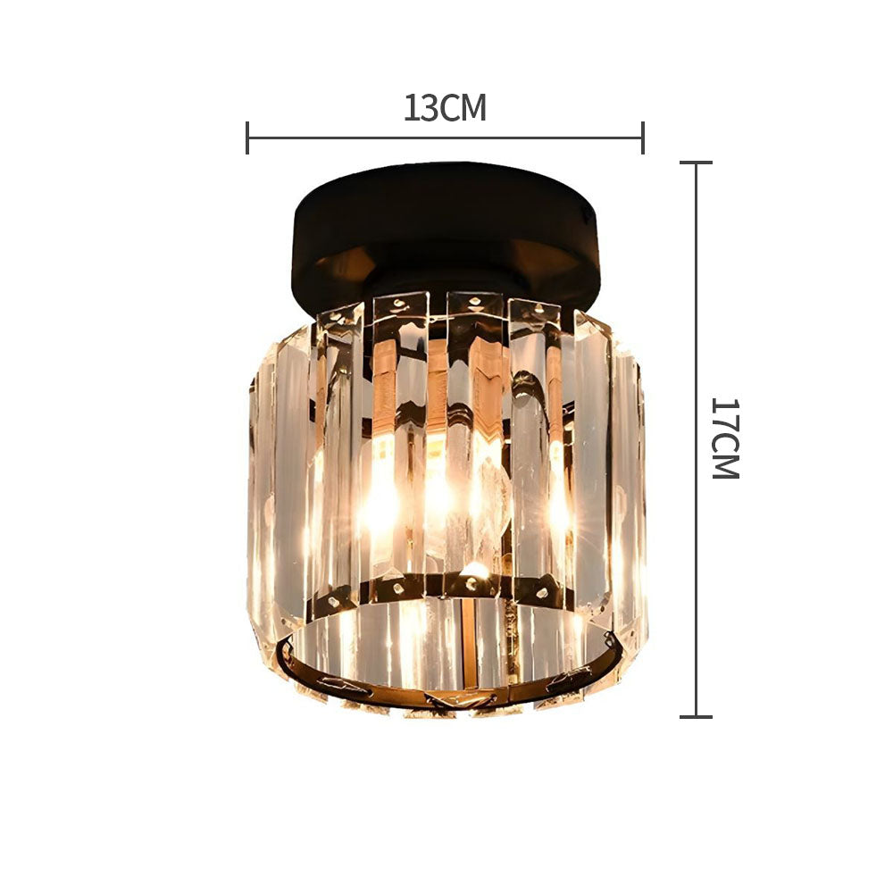 Minimalist Black Flush Mount Ceiling Light for Hallways & Small Spaces
