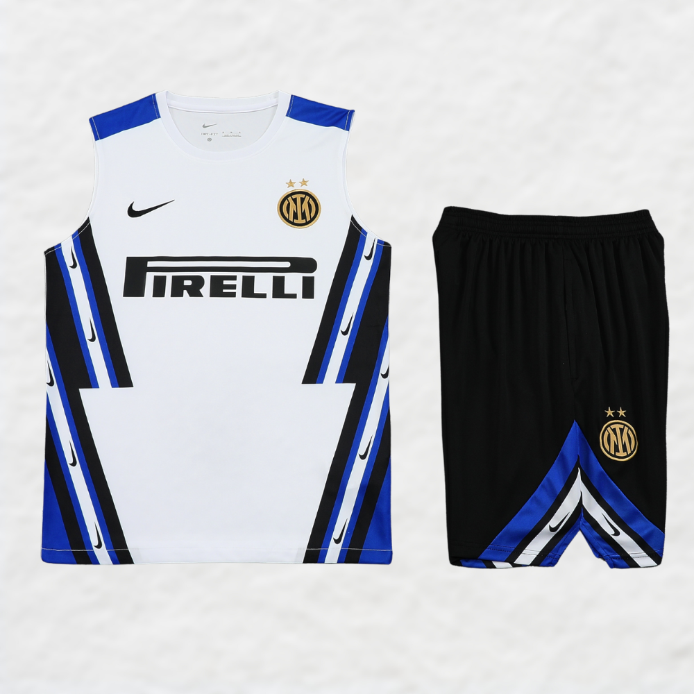 Ensemble d'été blanc Old School 25/26 de l'Inter Milan