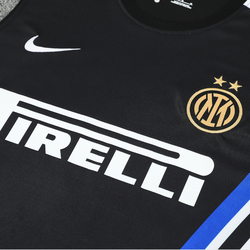 25/26 Inter Milan Zwart Old-School Vest Zomer Set