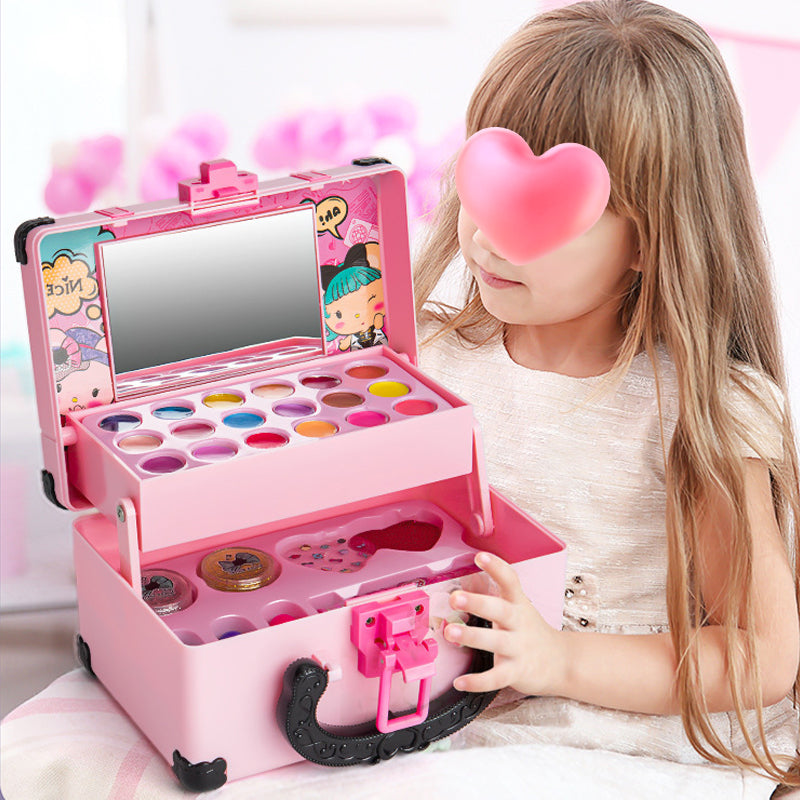 Kit de belleza Glamour: maquillaje lavable para niños, para un juego creativo y una aplicación segura.