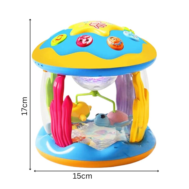 Lumibeats Drum – Sensorisch Baby Speelgoed Met Lichtprojecties, Rustgevende Melodieën En Bewegingsfuncties