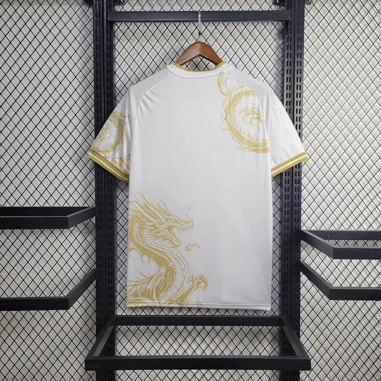 2024/25 Real Madrid Jersey - Dragon Special Edition White Gold