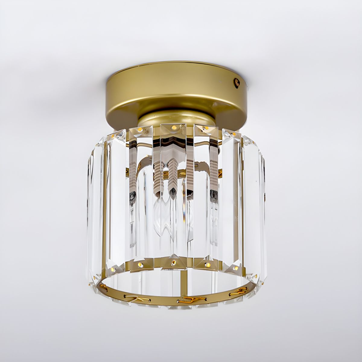 Minimalist Black Flush Mount Ceiling Light for Hallways & Small Spaces