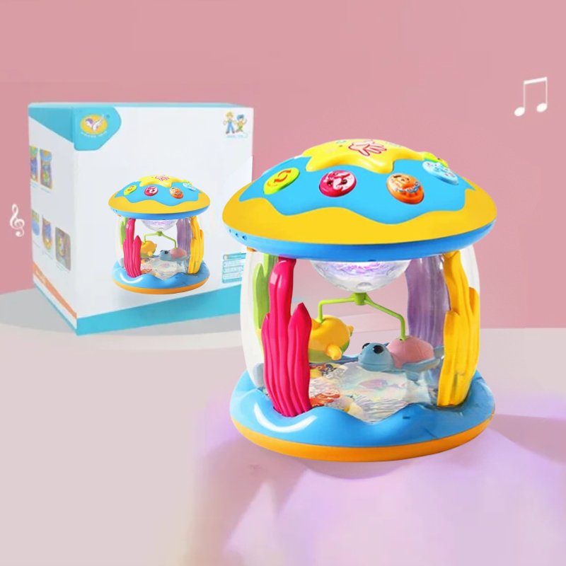 Lumibeats Drum – Sensorisch Baby Speelgoed Met Lichtprojecties, Rustgevende Melodieën En Bewegingsfuncties