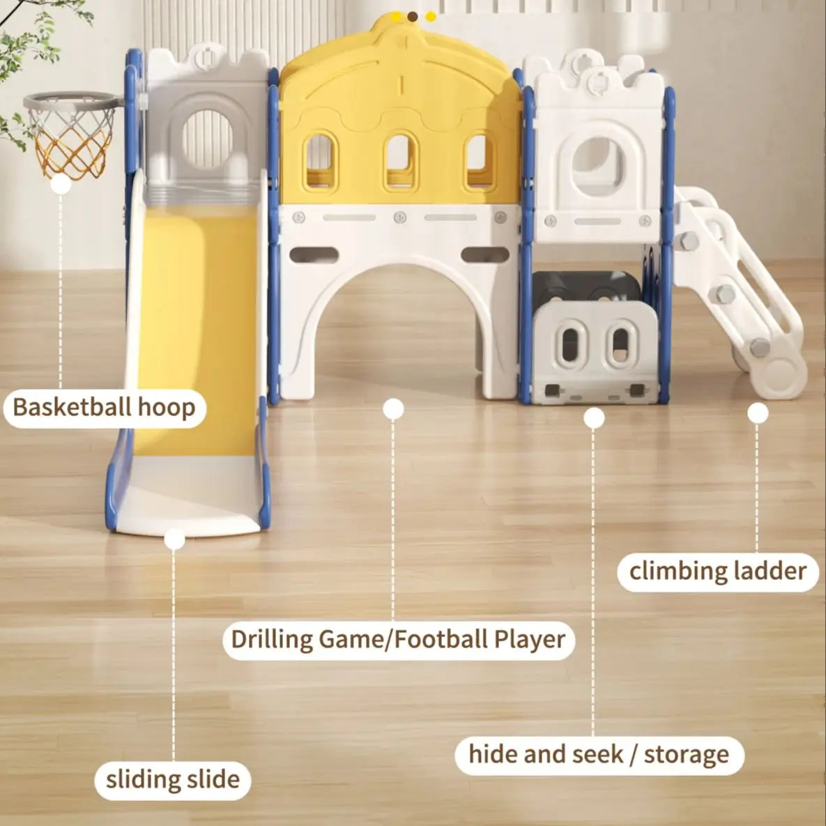 Funnest Spielset – Rutsche und Schaukel Kombi für drinnen und draußen für Kleinkinder – Sicher und spaßige Entwicklung der motorischen Fähigkeiten