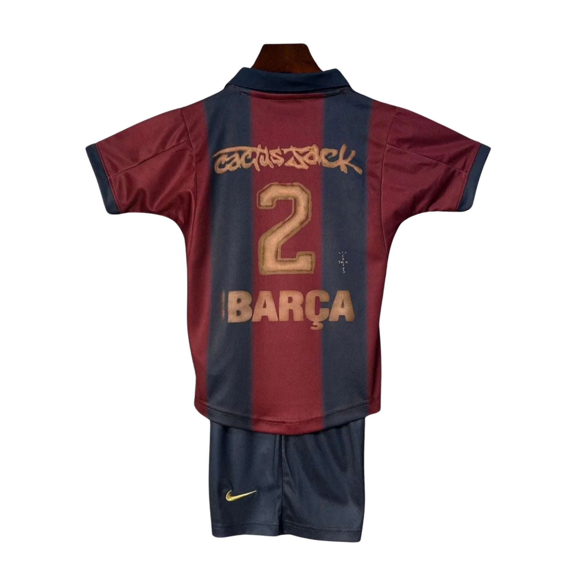 Maillot rétro pour enfant FC Barcelone x Travis Scott