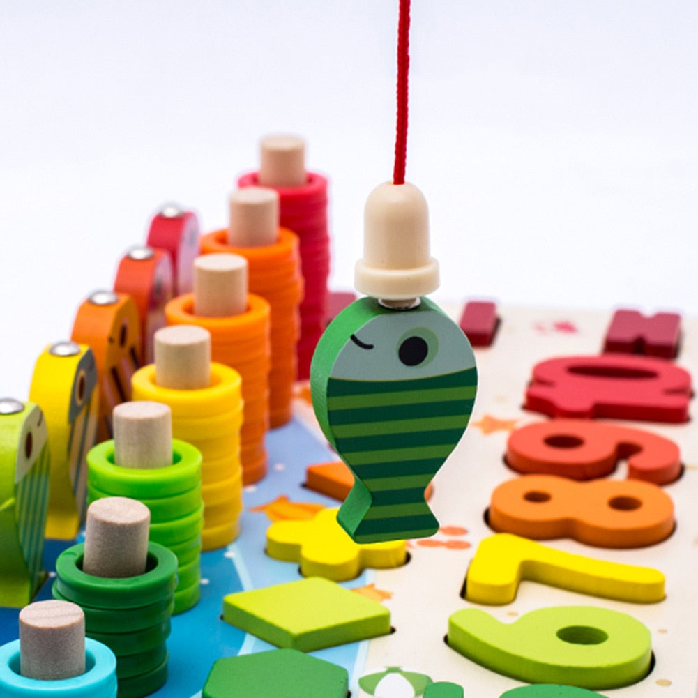 Toygrow – Wooden Learning Board For Counting, Shapes & Alphabet
