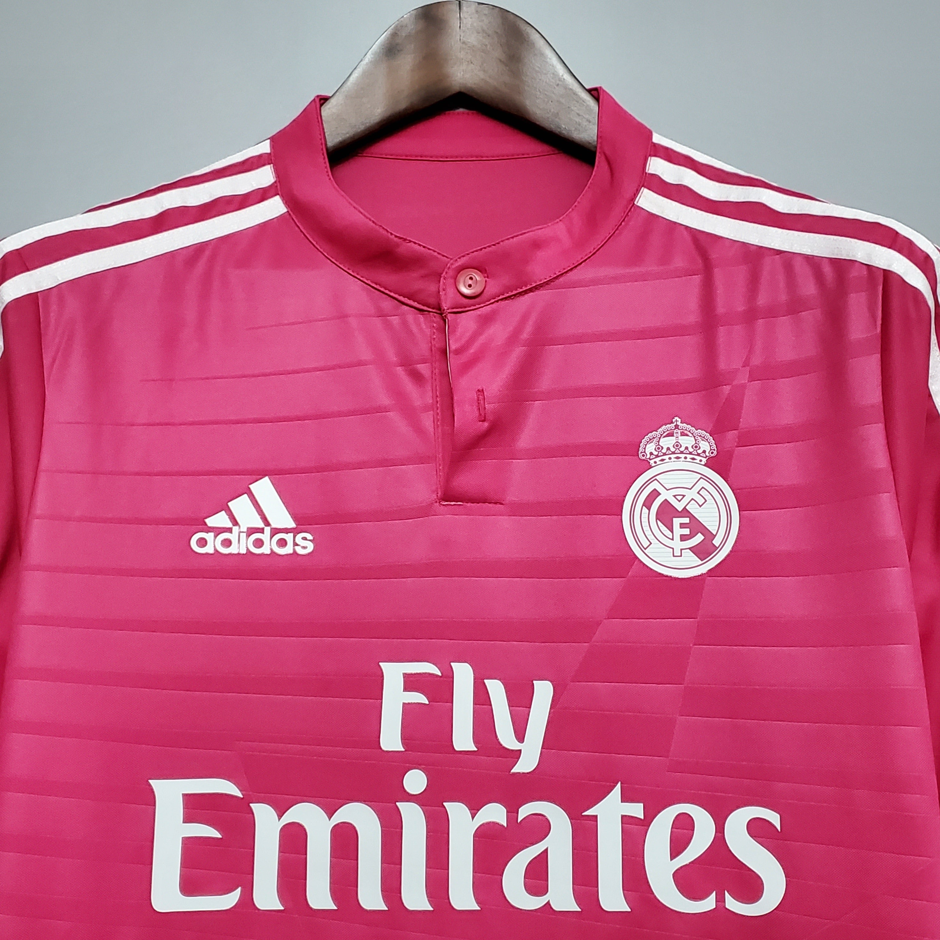 2014-2015 Real Madrid Lange Mouw Uit Retro Shirt Roze