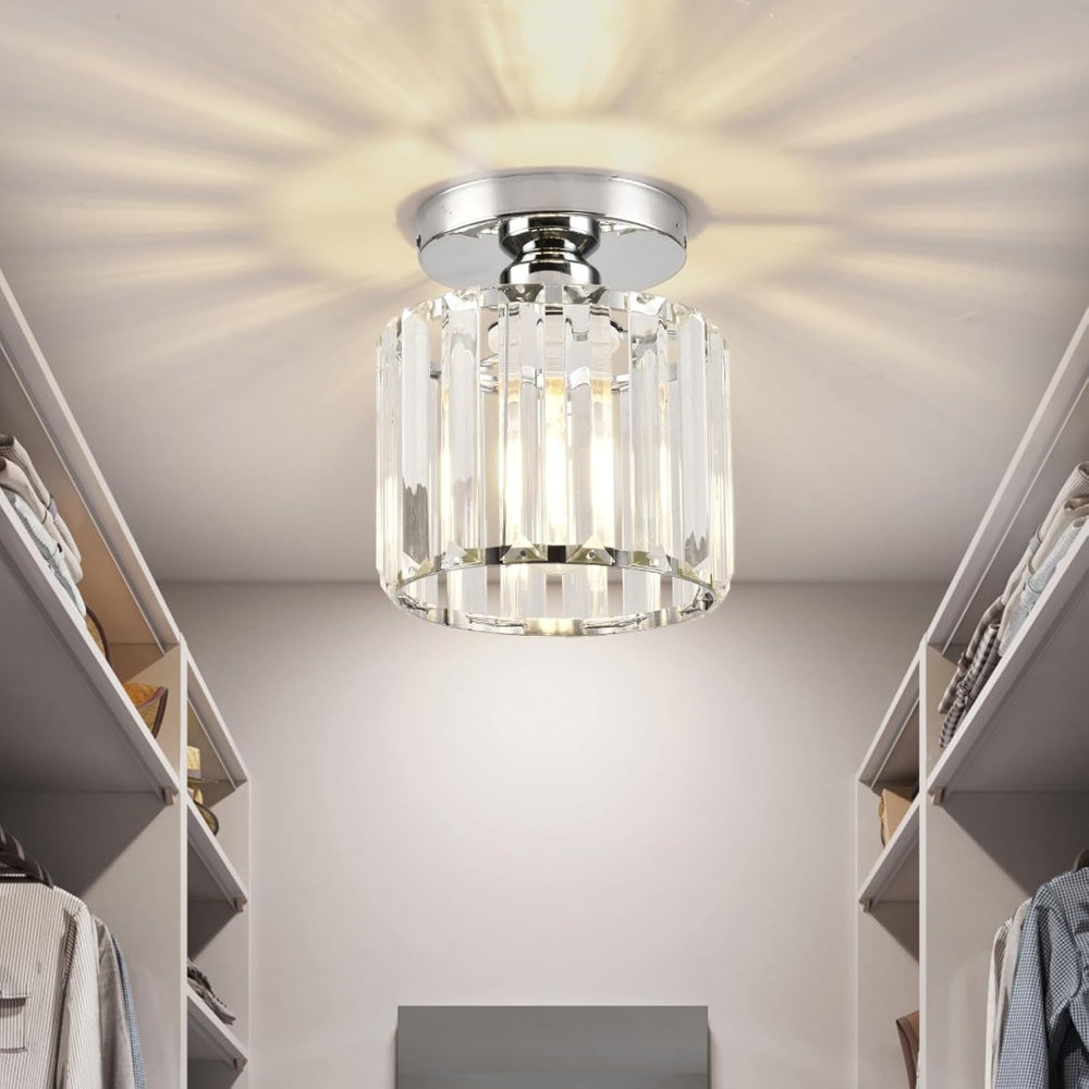 Minimalist Black Flush Mount Ceiling Light for Hallways & Small Spaces