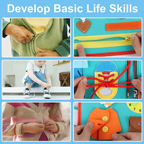 Toyfolio – Libro di apprendimento ispirato al metodo Montessori per bambini piccoli con attività sensoriali