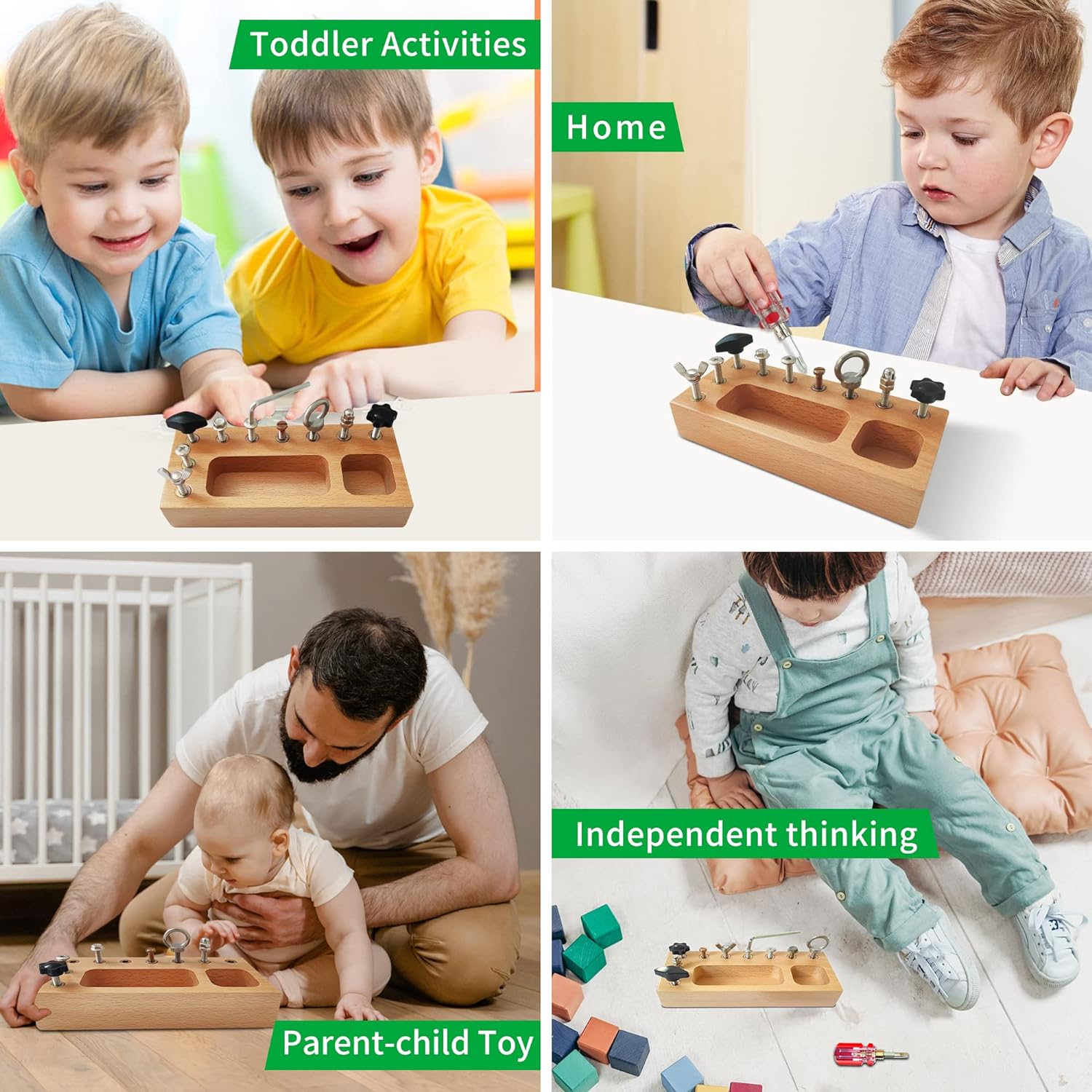 Toycraft Busy Board – Tavola Montessori per l'apprendimento con veri attrezzi per bambini dai 3 anni
