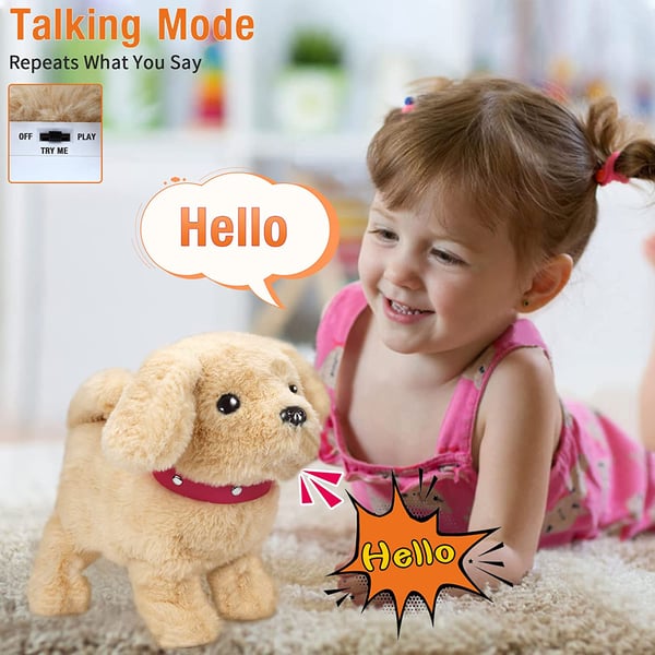 Toypup – Cane di Peluche Interattivo per Bambini – Movimenti Realistici e Risposta al Tocco