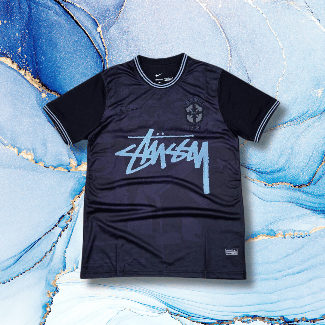 2024 Brazil Stussy Jersey - Black Marble Editie