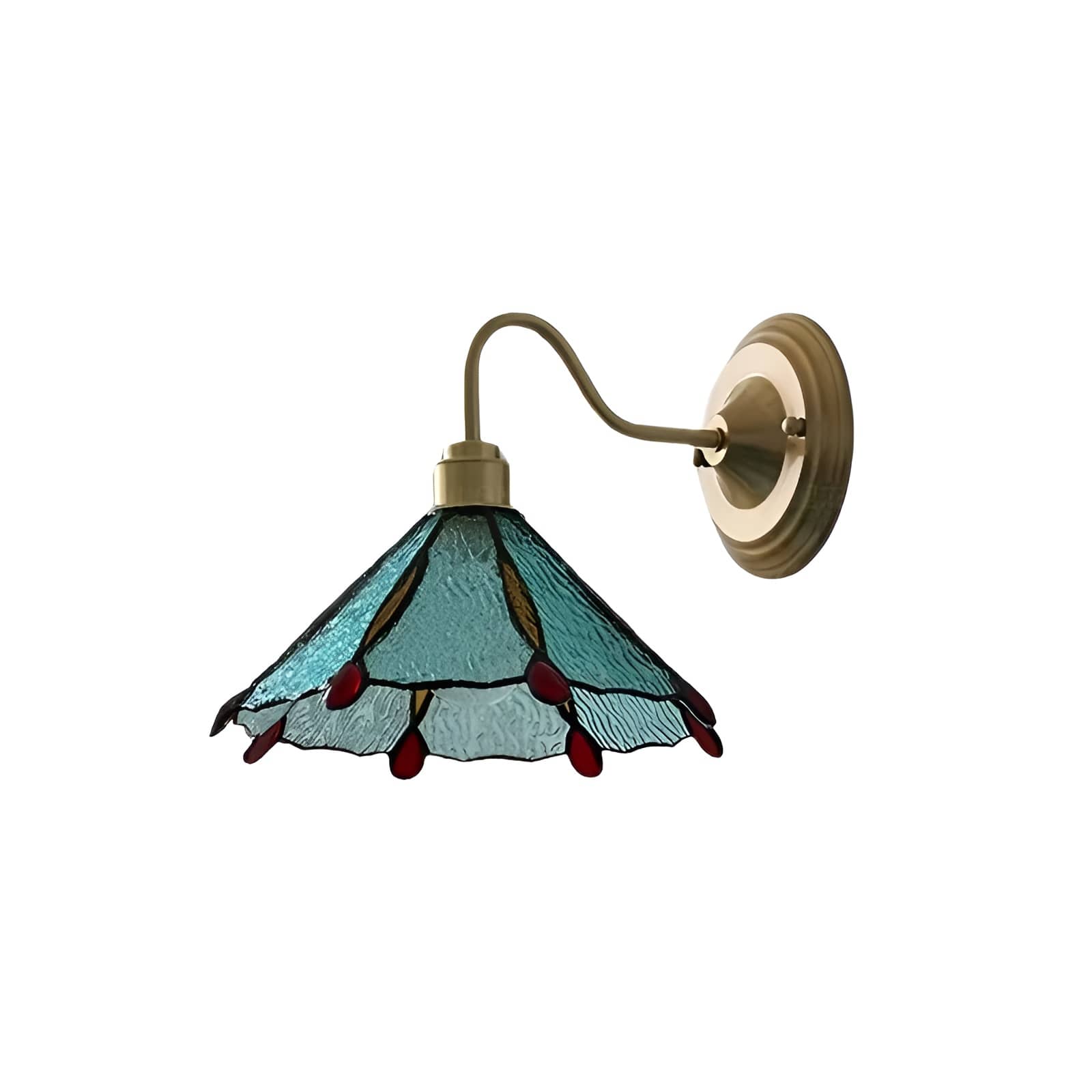 Kleurrijke traanvormige rand Tiffany wandlamp