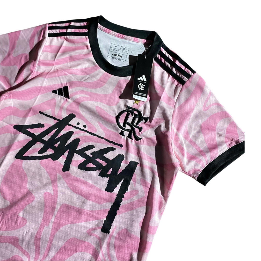 T-shirt rose Flamengo x Stussy - Édition limitée