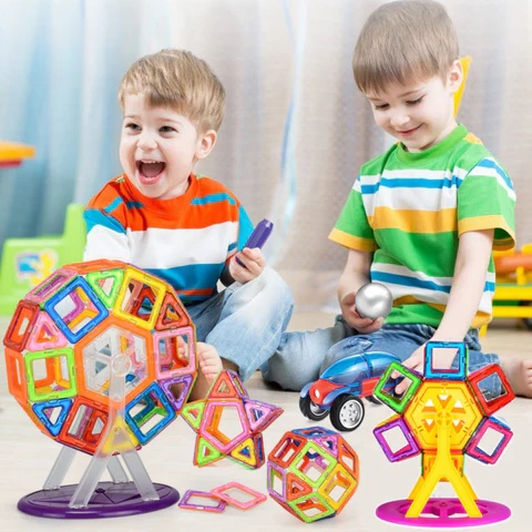 Coffret Magnabuilder – Blocs de construction magnétiques pour stimuler la créativité et l'apprentissage des STEM.