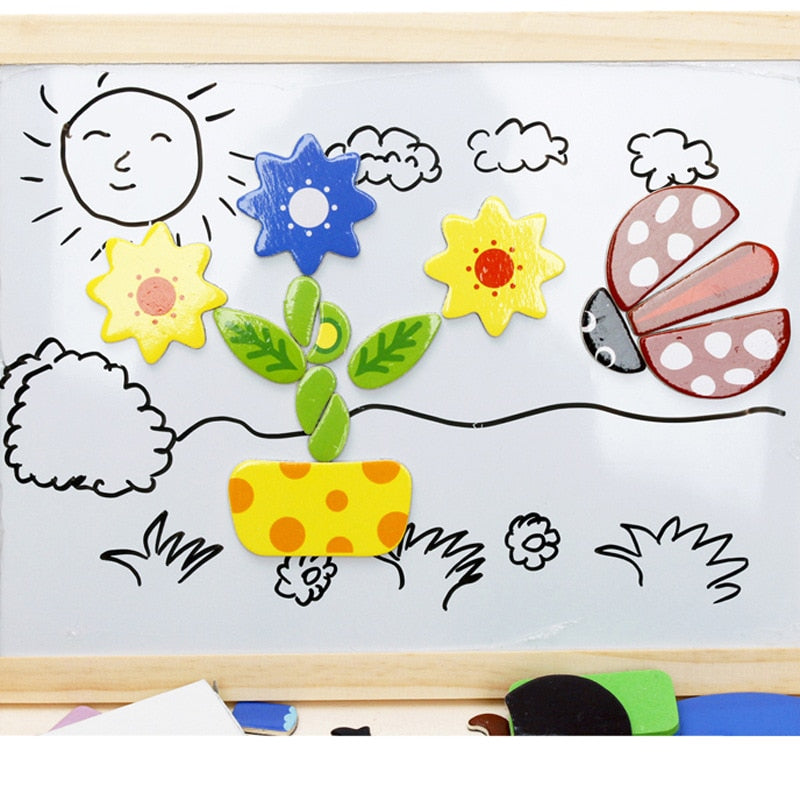 Artmagnet Board – Montessori Wooden Magnetic Drawing Board For Kids – Creativity & Learning