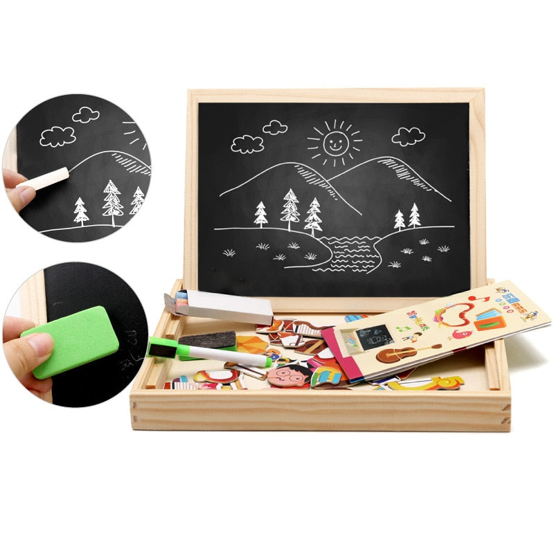 Lavagna Artmagnet – Lavagna da Disegno Magnetica in Legno Montessori per Bambini – Creatività e Apprendimento