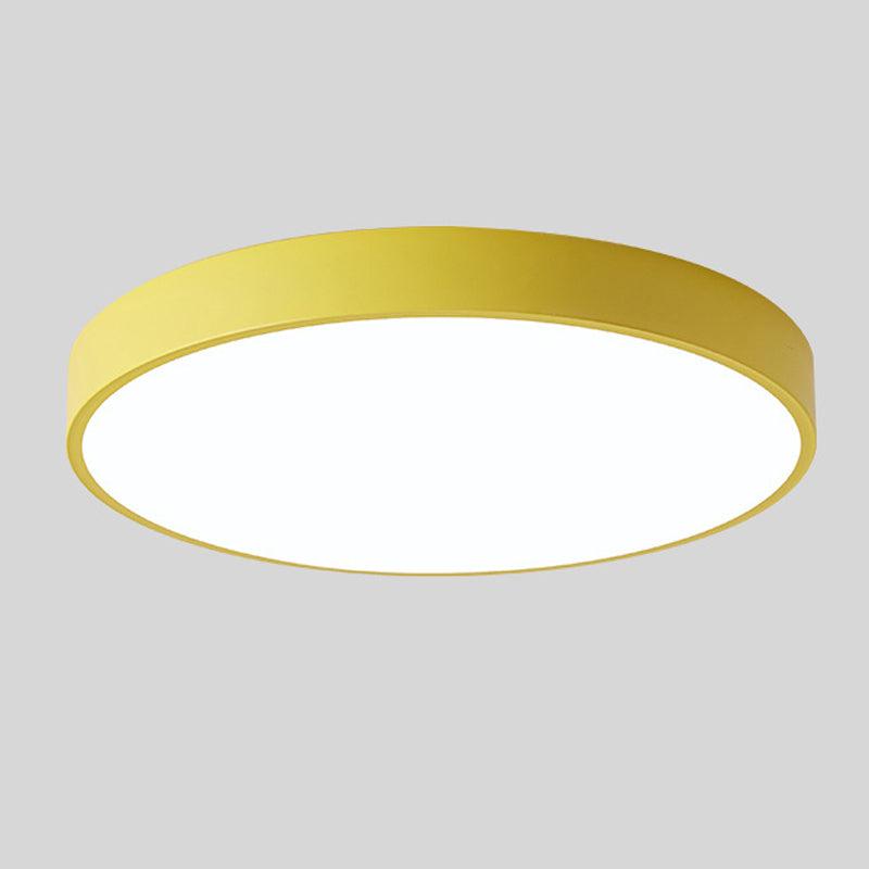 Plafonnier bois LED moderne à montage affleurant