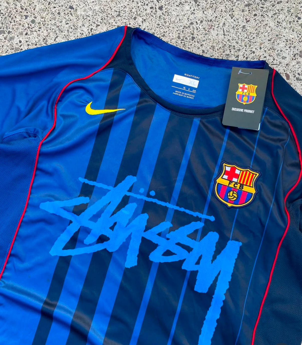 Maillot rétro Stussy du FC Barcelone - Édition limitée