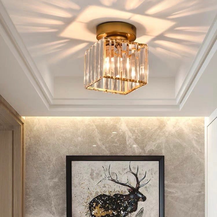 Minimalist Black Flush Mount Ceiling Light for Hallways & Small Spaces