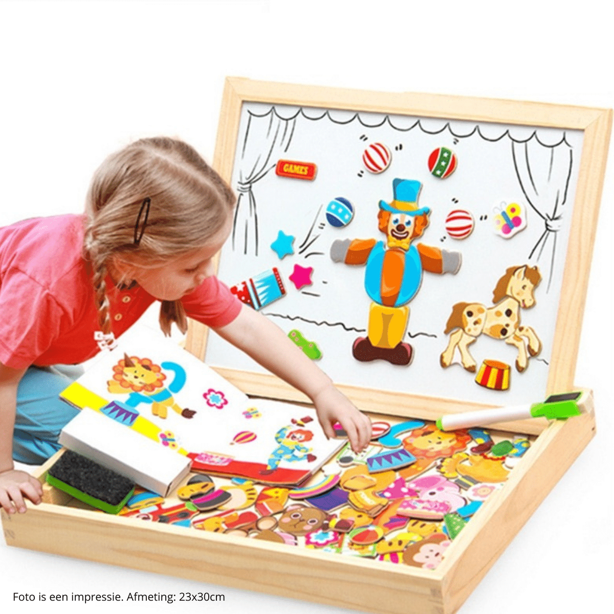 Artmagnet Board – Montessori Wooden Magnetic Drawing Board For Kids – Creativity & Learning