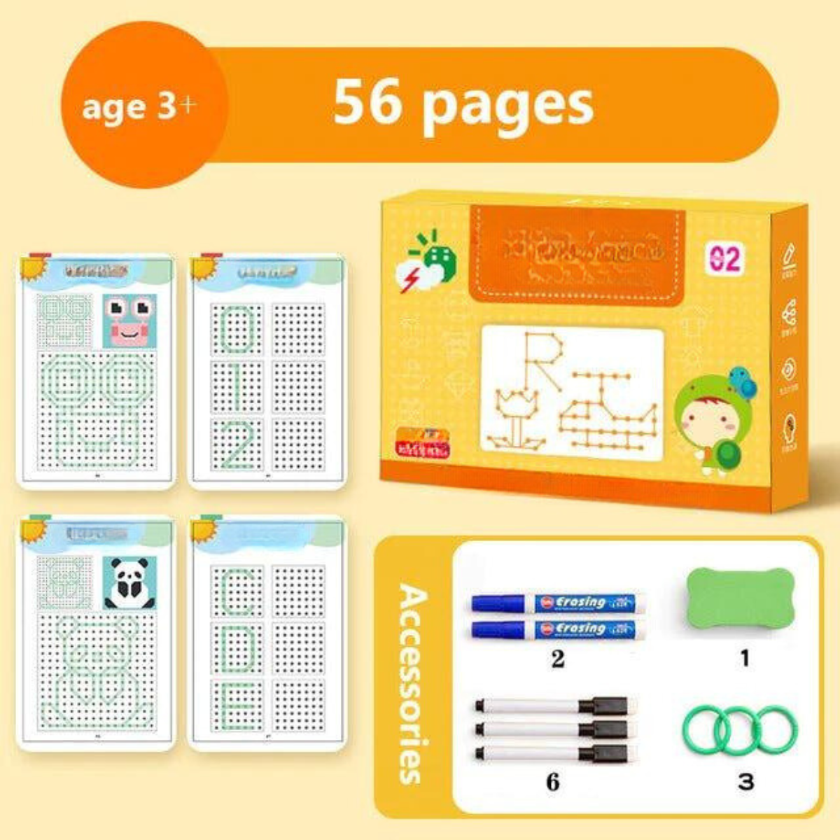 Inkyplay Tavoletta Didattica – Tavoletta di Scrittura Riutilizzabile per Apprendimento Creativo Senza Tempo davanti allo Schermo