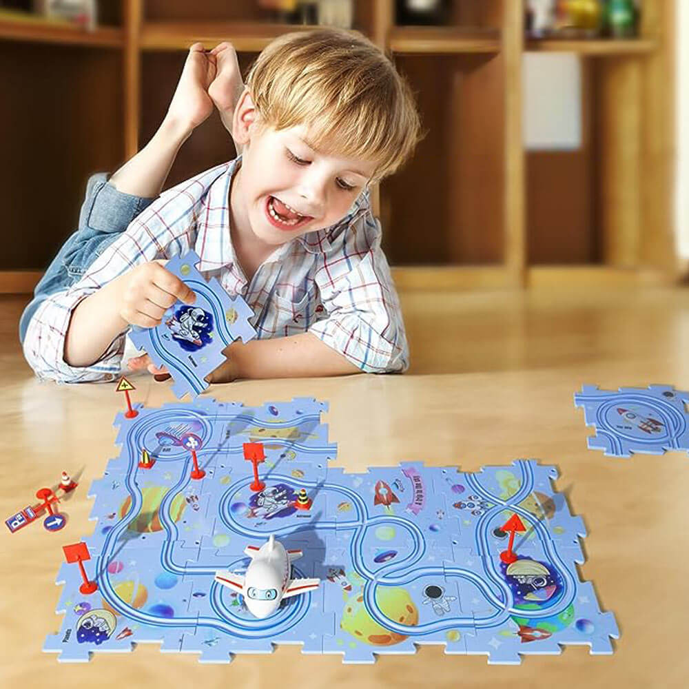 Carpuzzle – Creatieve racebaanpuzzel met auto en accessoires