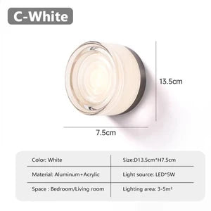 Futuristisch en Uniek Massief Plexiglas Wandlamp