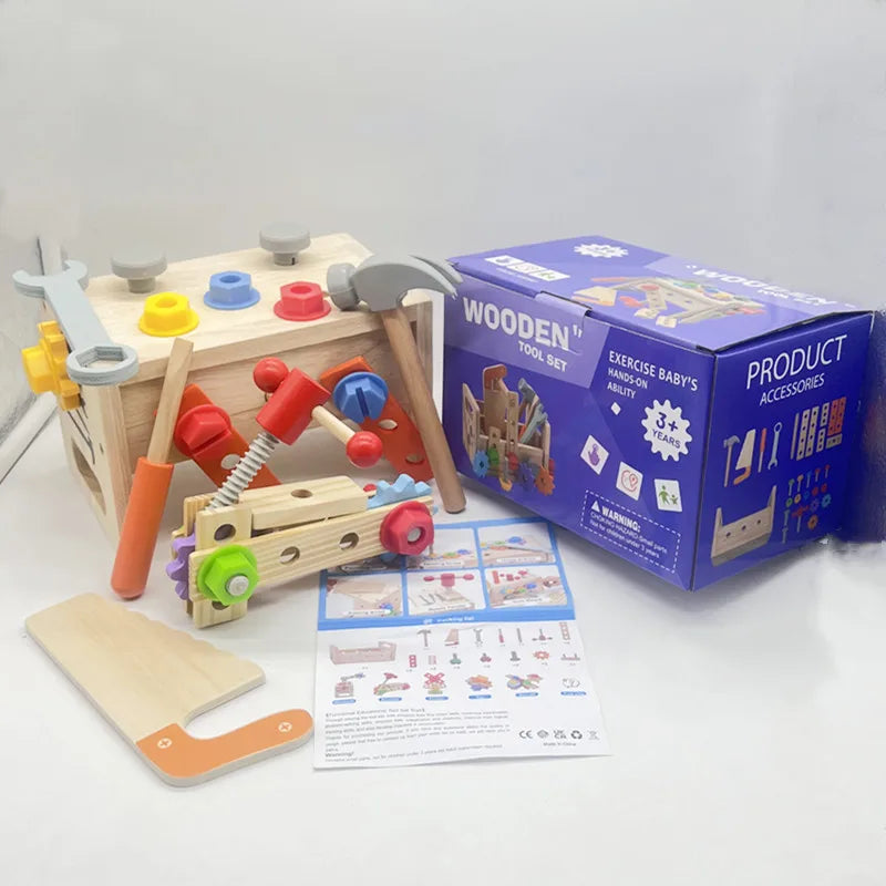 Toytools – Montessori houten gereedschapskist om creativiteit en motorische vaardigheden te bevorderen