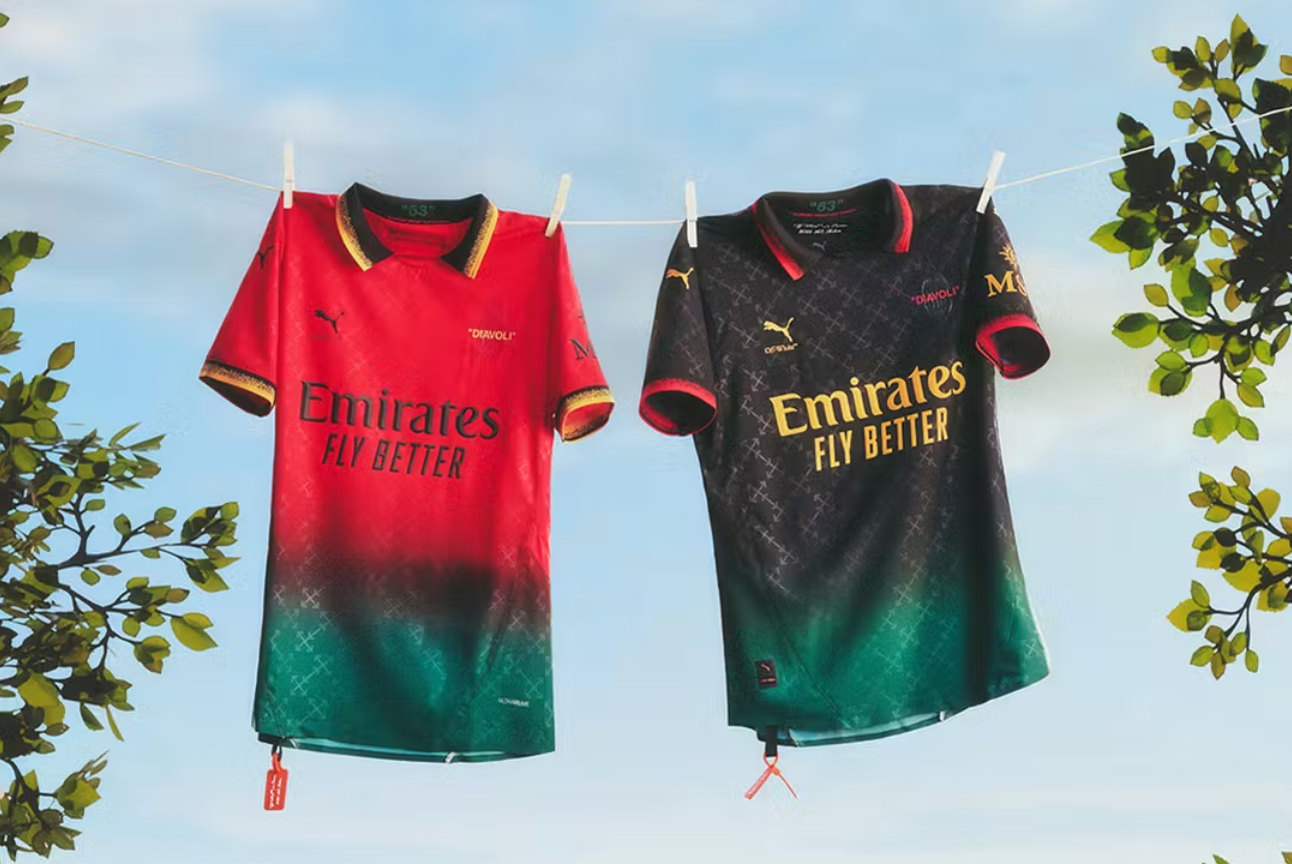 24/25 AC Milan Off-White Jersey - Red