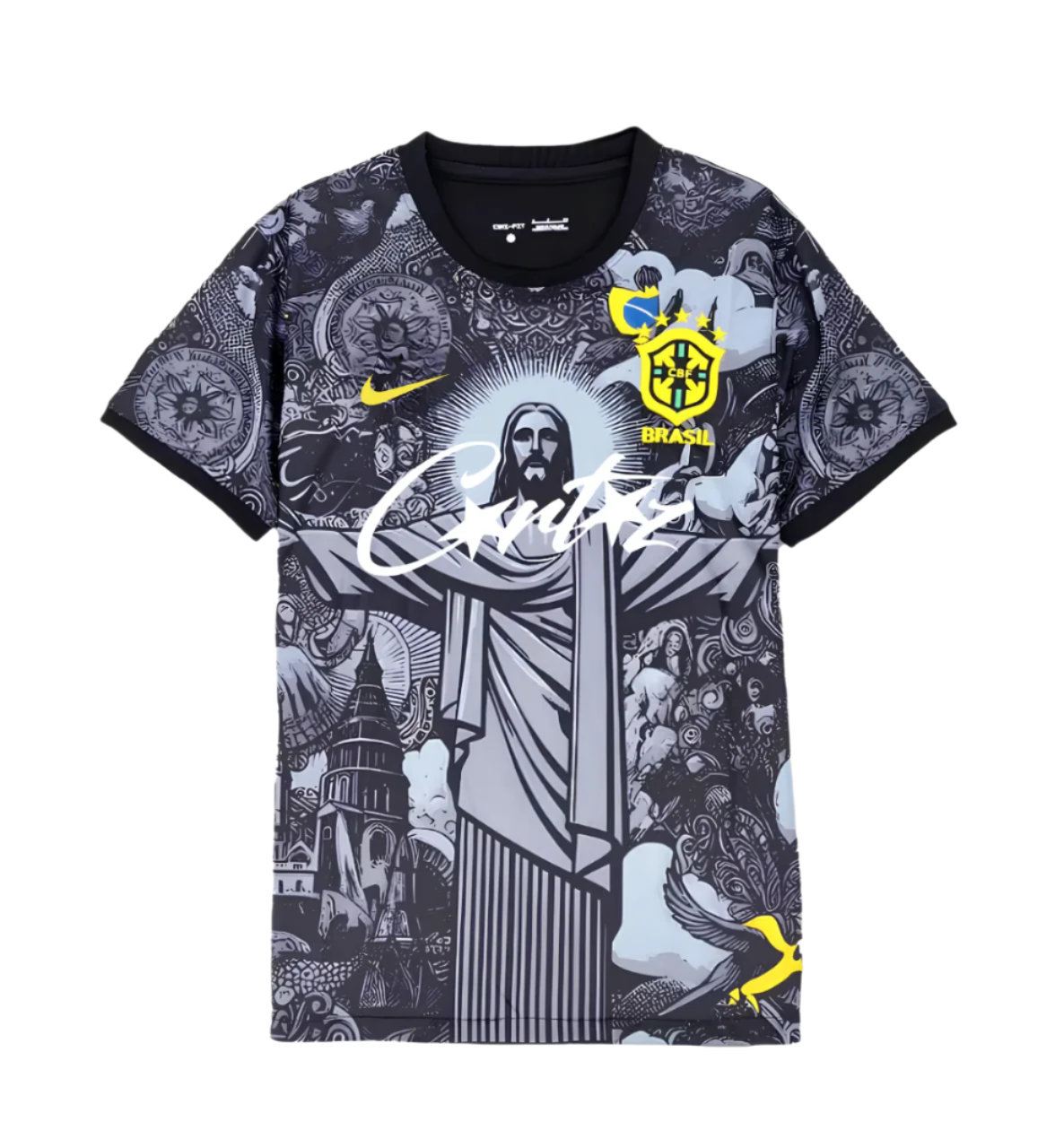 Maillot Brésil Jesus Corteiz - Édition spéciale noire