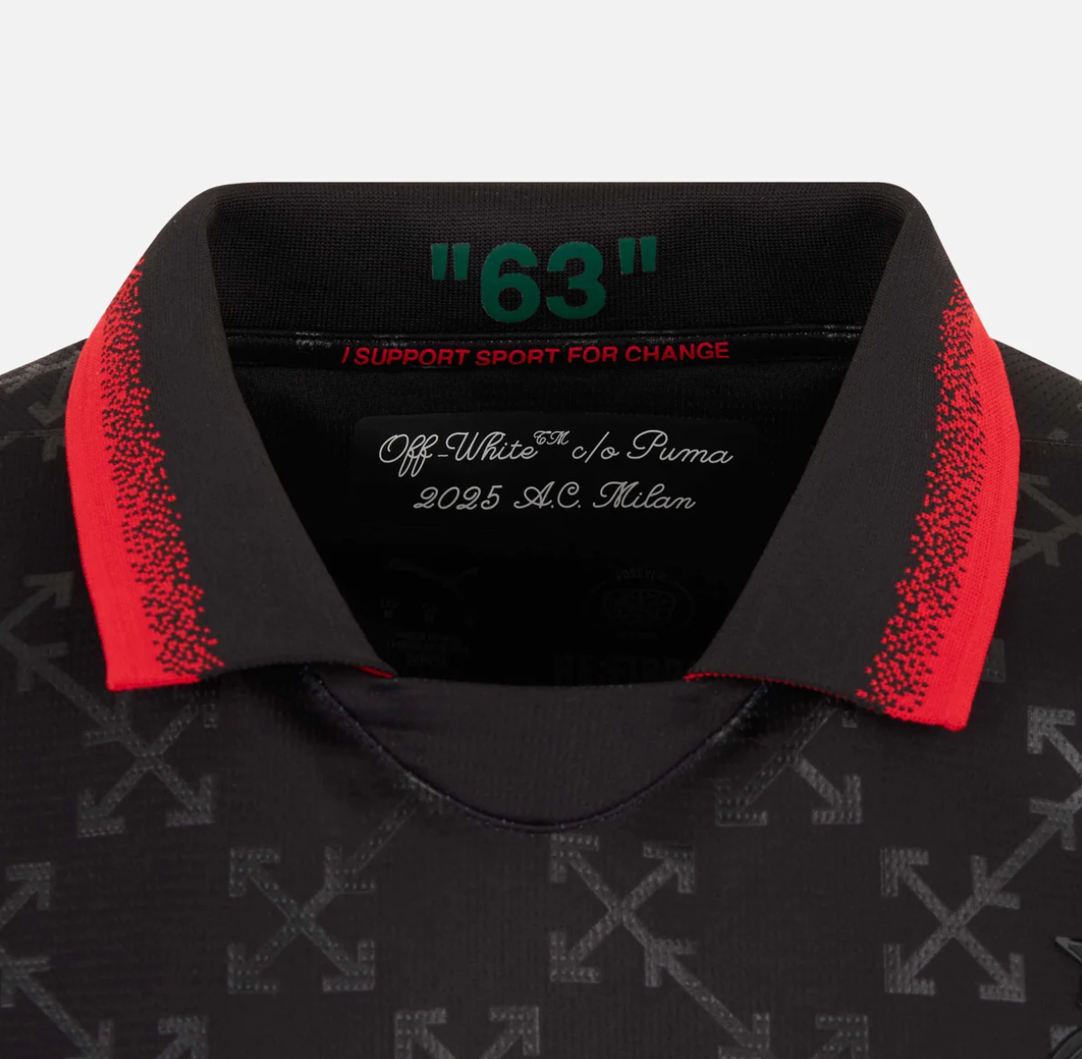 24/25 AC Milan Off-White Shirt - Zwart