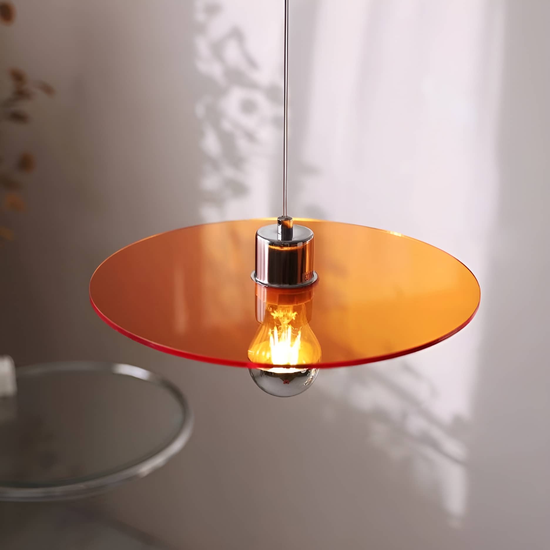 Space Age acryl vliegende schotel hanglamp