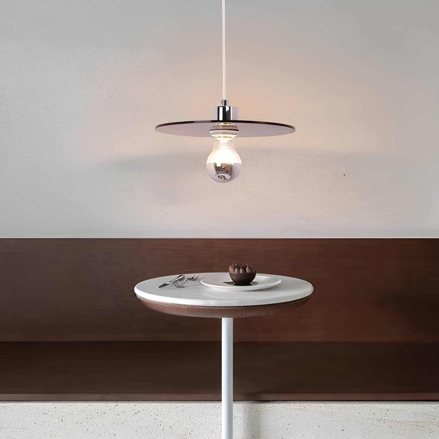 Space Age acryl vliegende schotel hanglamp