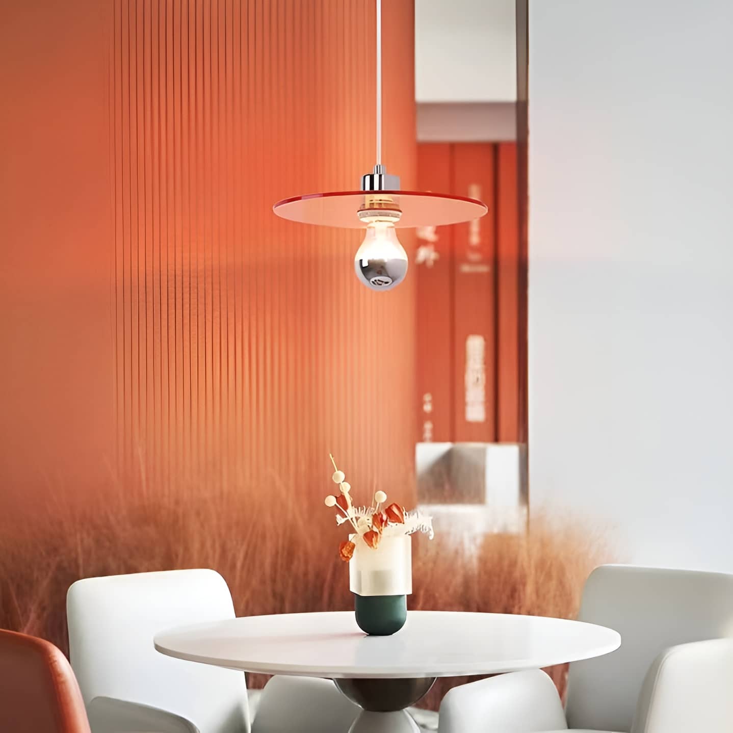 Space Age acryl vliegende schotel hanglamp