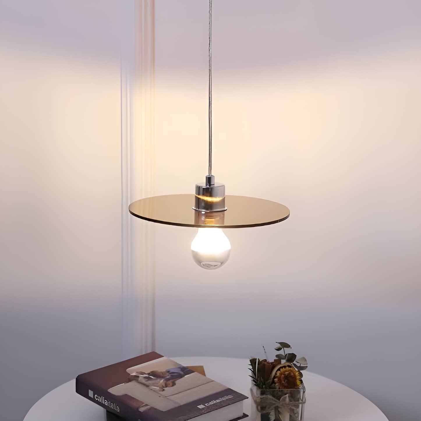 Space Age acryl vliegende schotel hanglamp