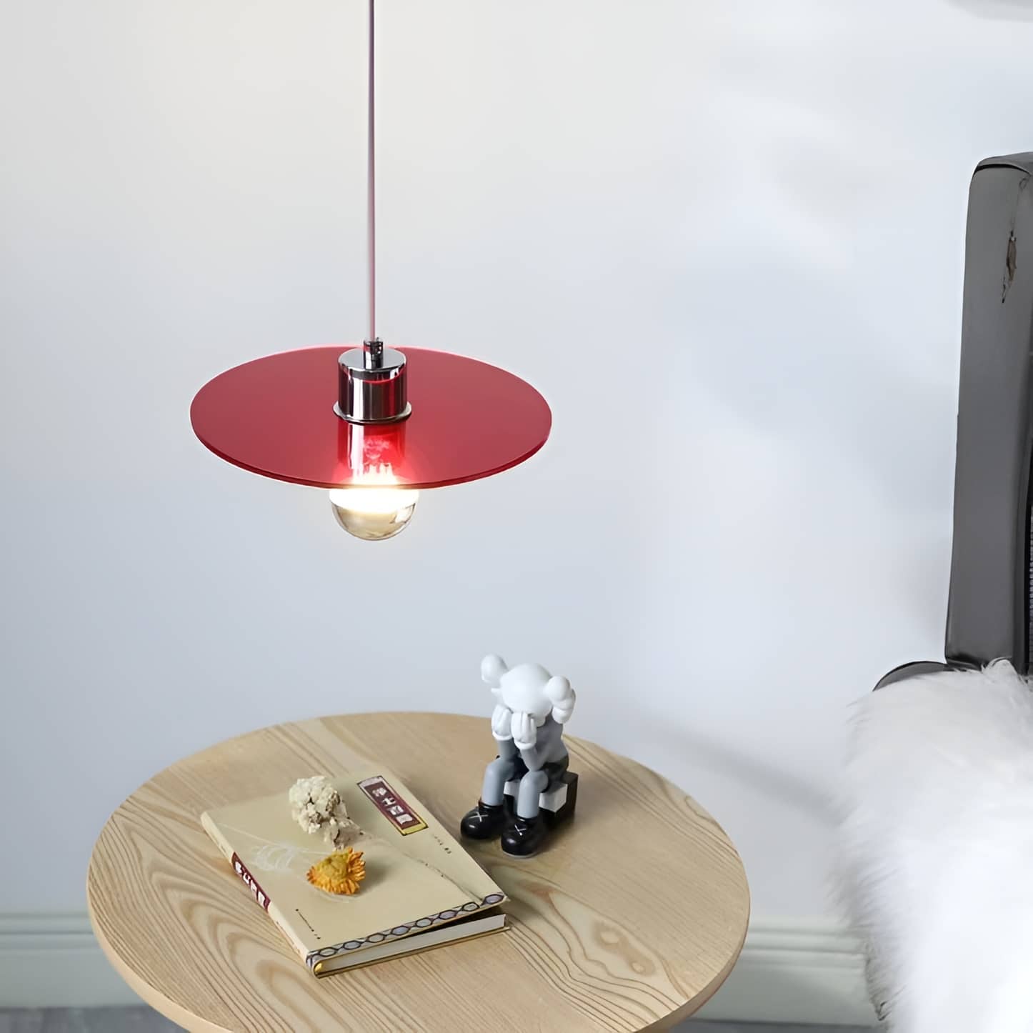 Space Age acryl vliegende schotel hanglamp