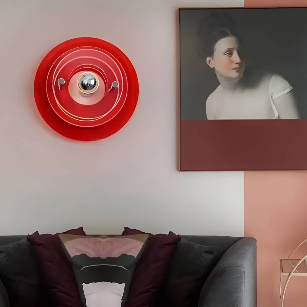 Applique murale décorative en acrylique Space Age UFO