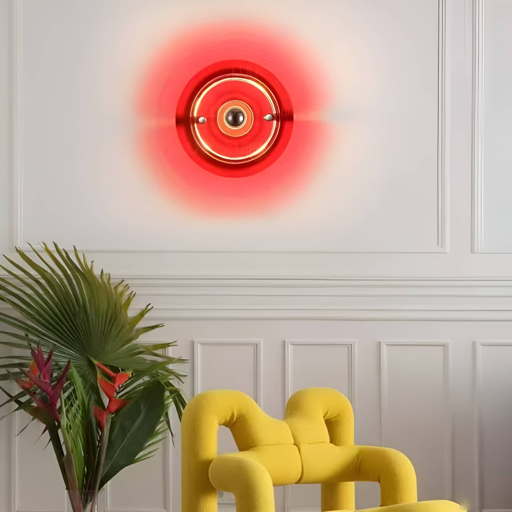 Applique murale décorative en acrylique Space Age UFO