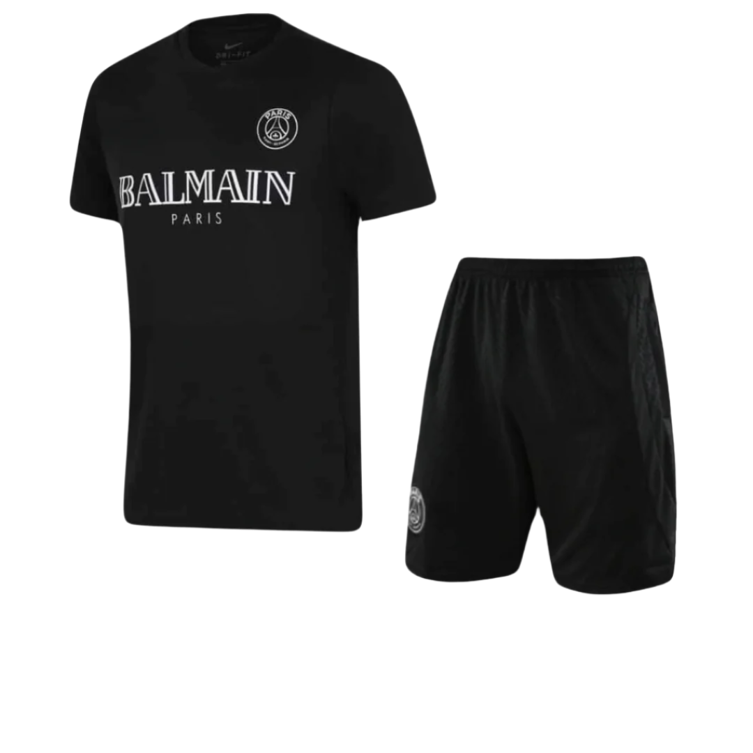 2024/25 PSG Balmain Zomer Set Shirt - Zwart & Grijs