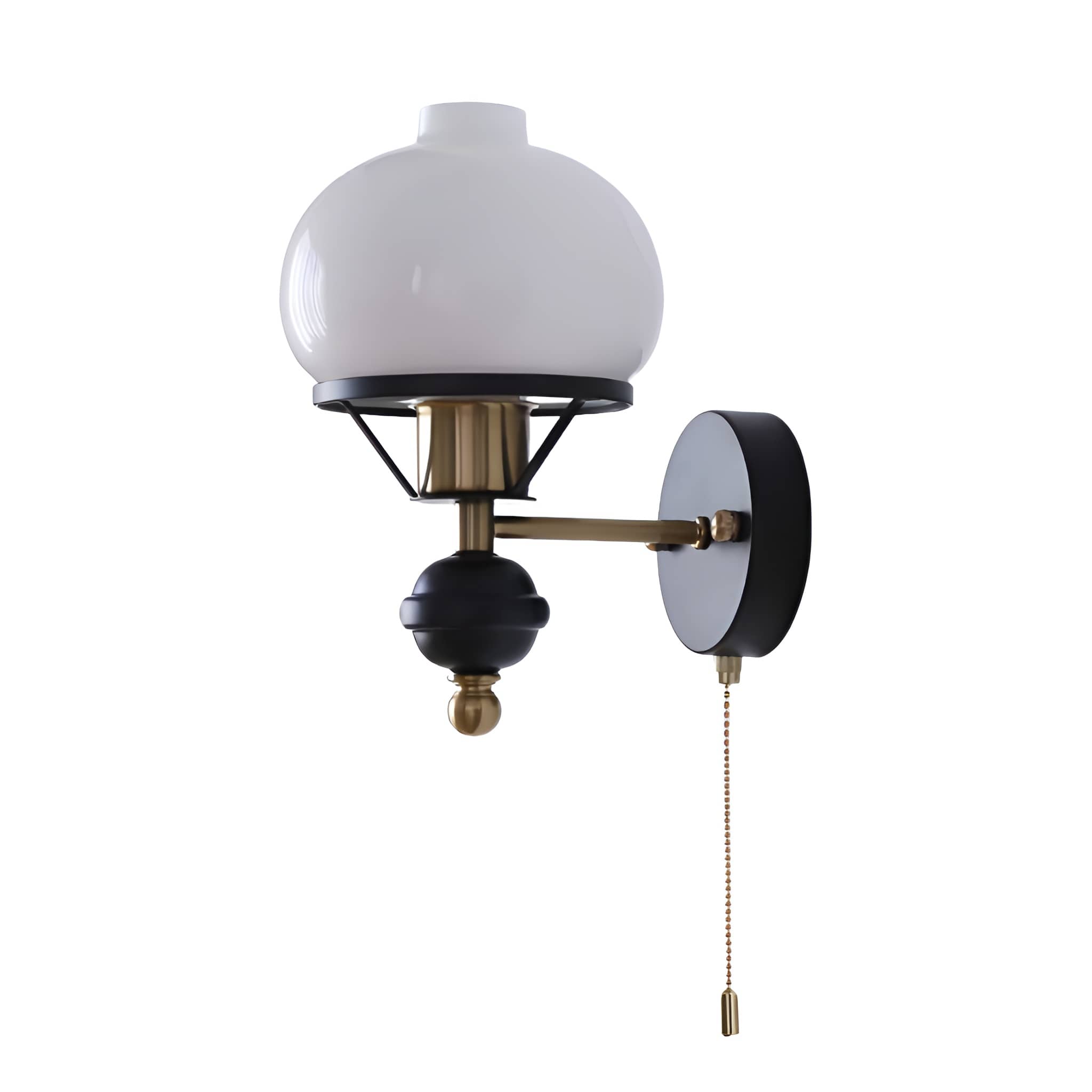 Vintage Bauhaus Opal Globe Wall Light