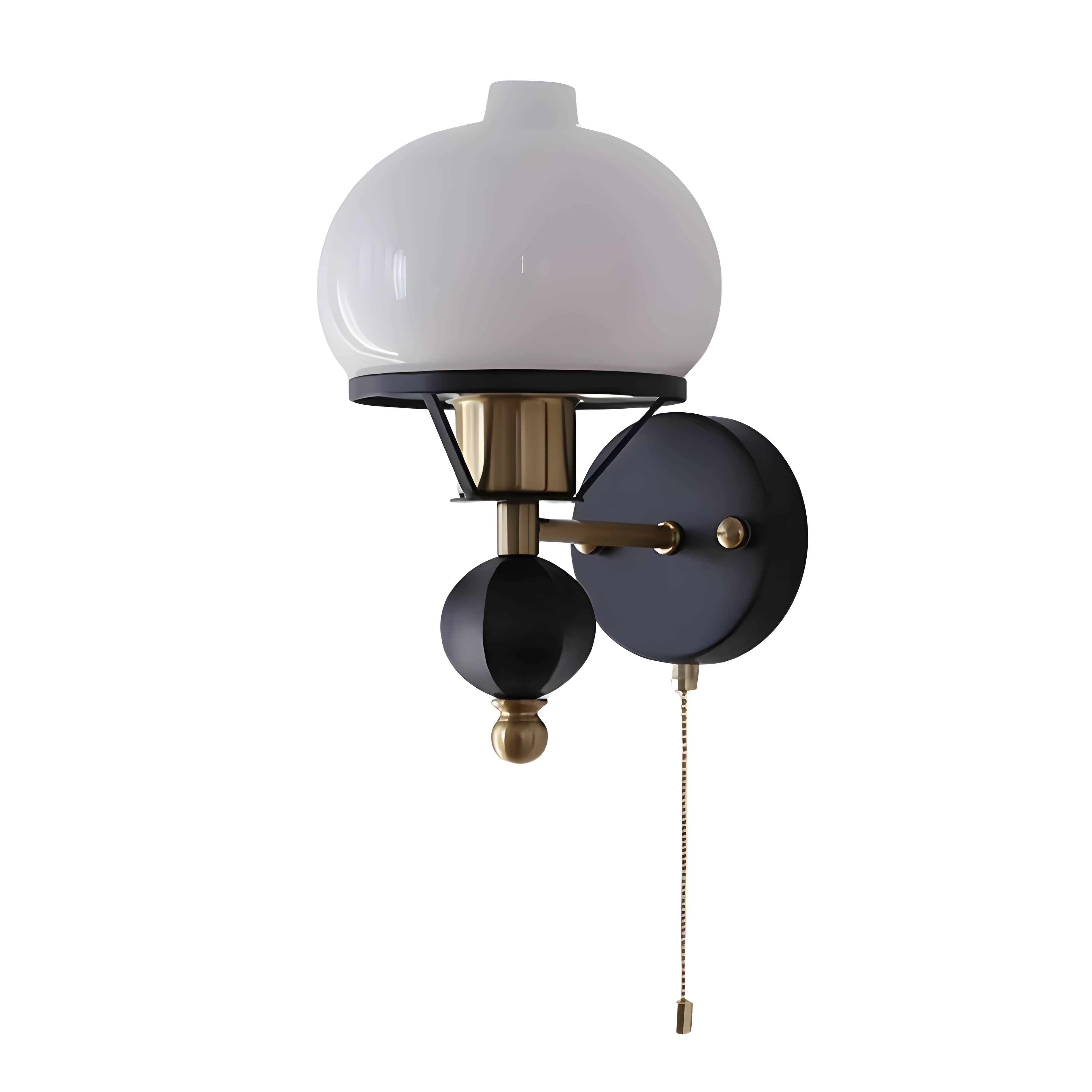 Vintage Bauhaus Opal Globe Wall Light