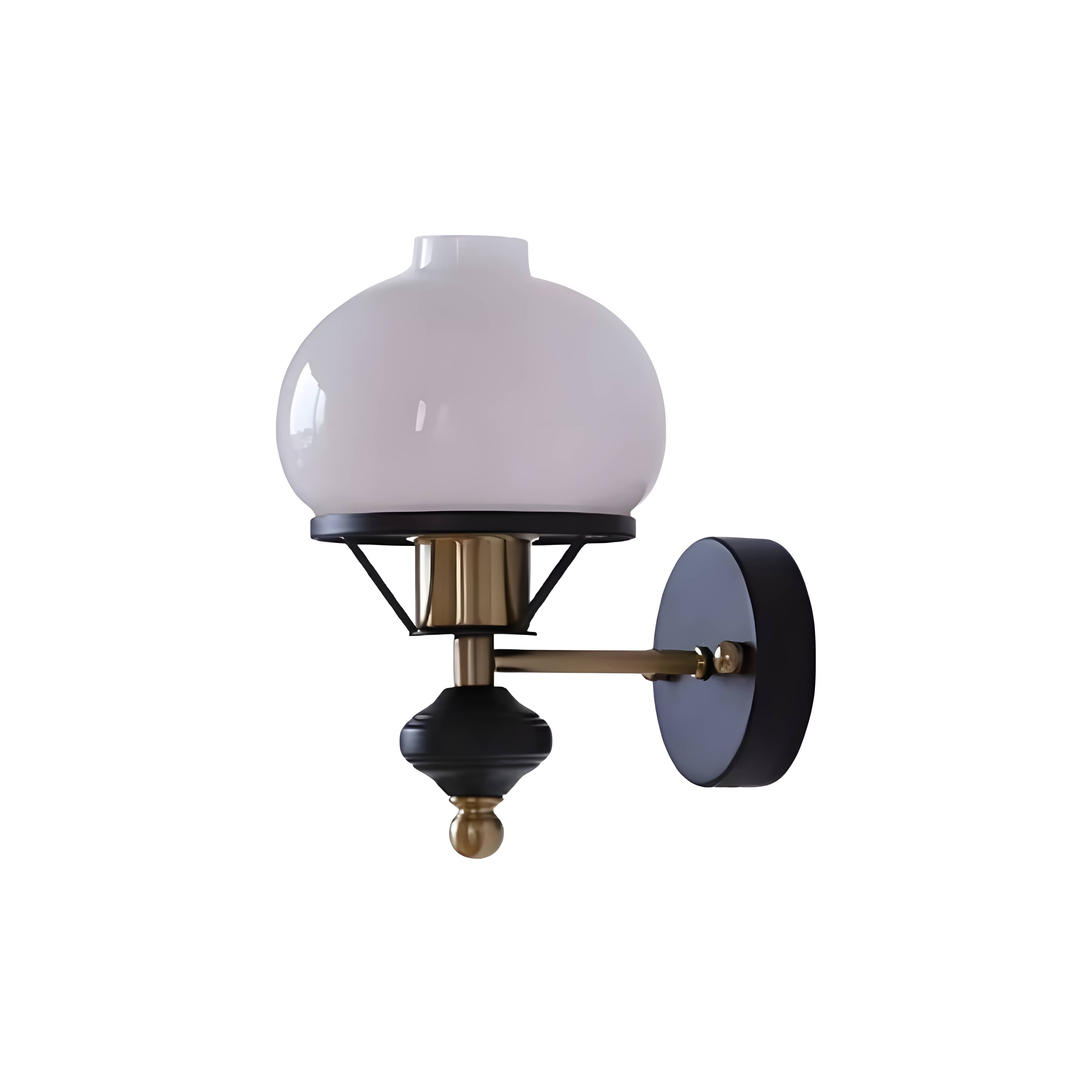 Vintage Bauhaus Opal Globe Wandlamp