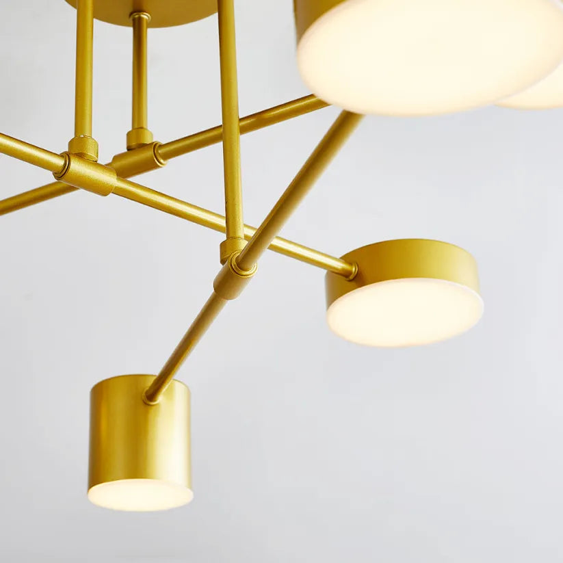 Plafonnier moderne avec 6 têtes LED réglables