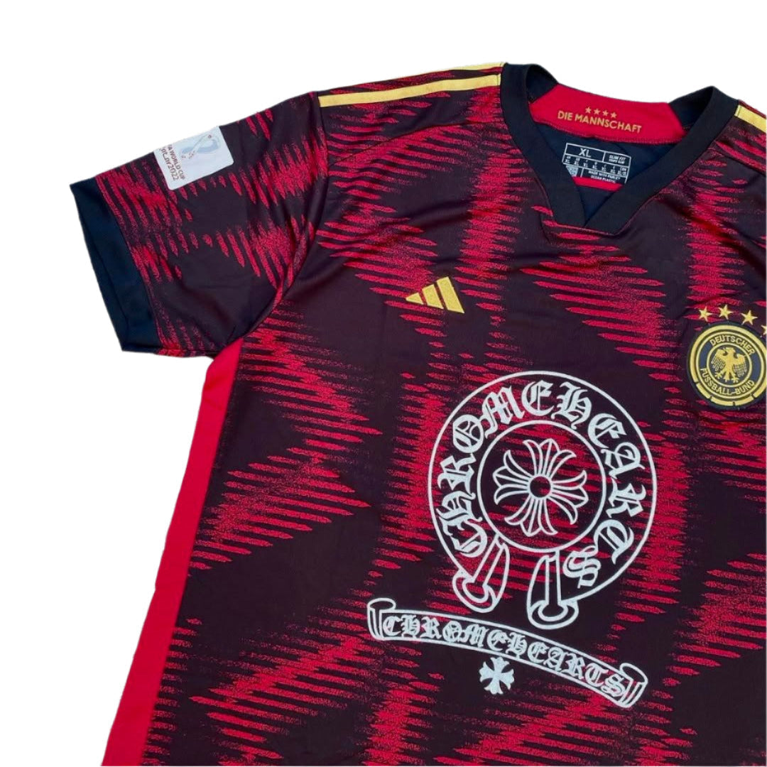Camiseta roja de los Chrome Hearts de Alemania