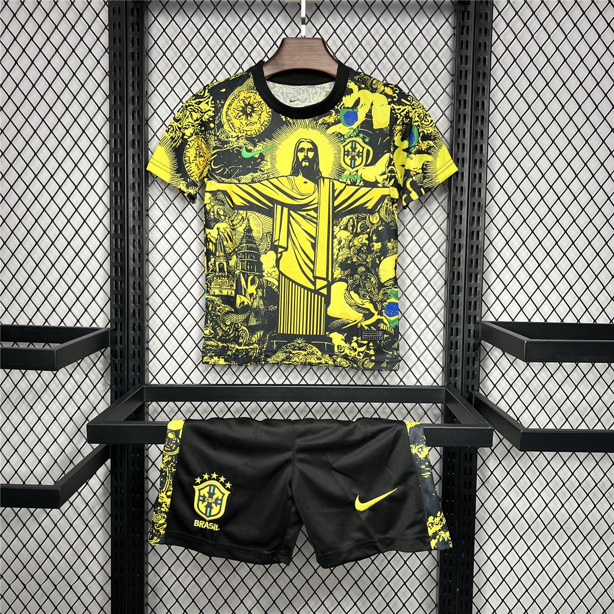 Maillot Brésil Jesus Enfant 2024/25 - Domicile - Jaune